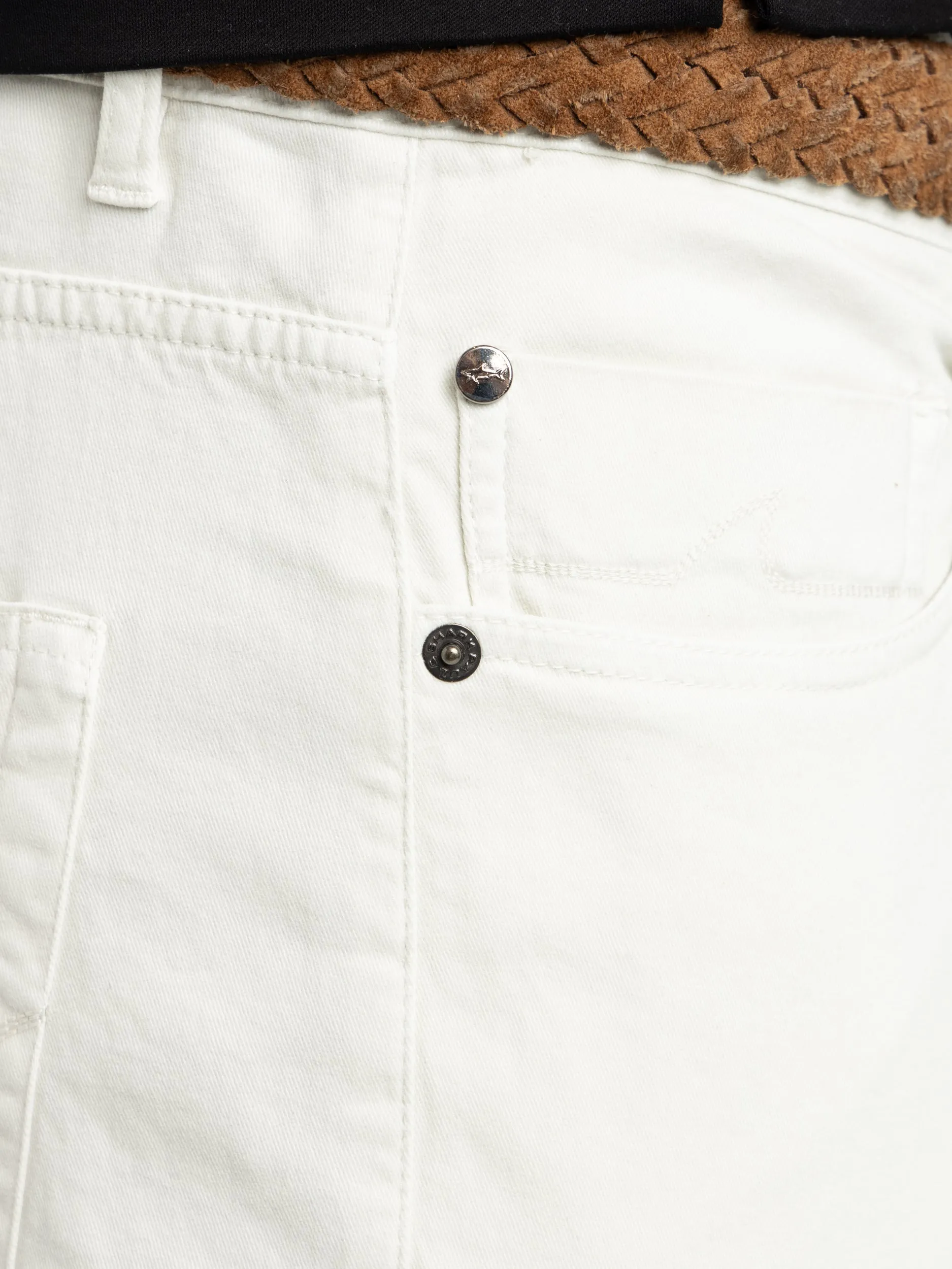 White Five-Pocket Jeans