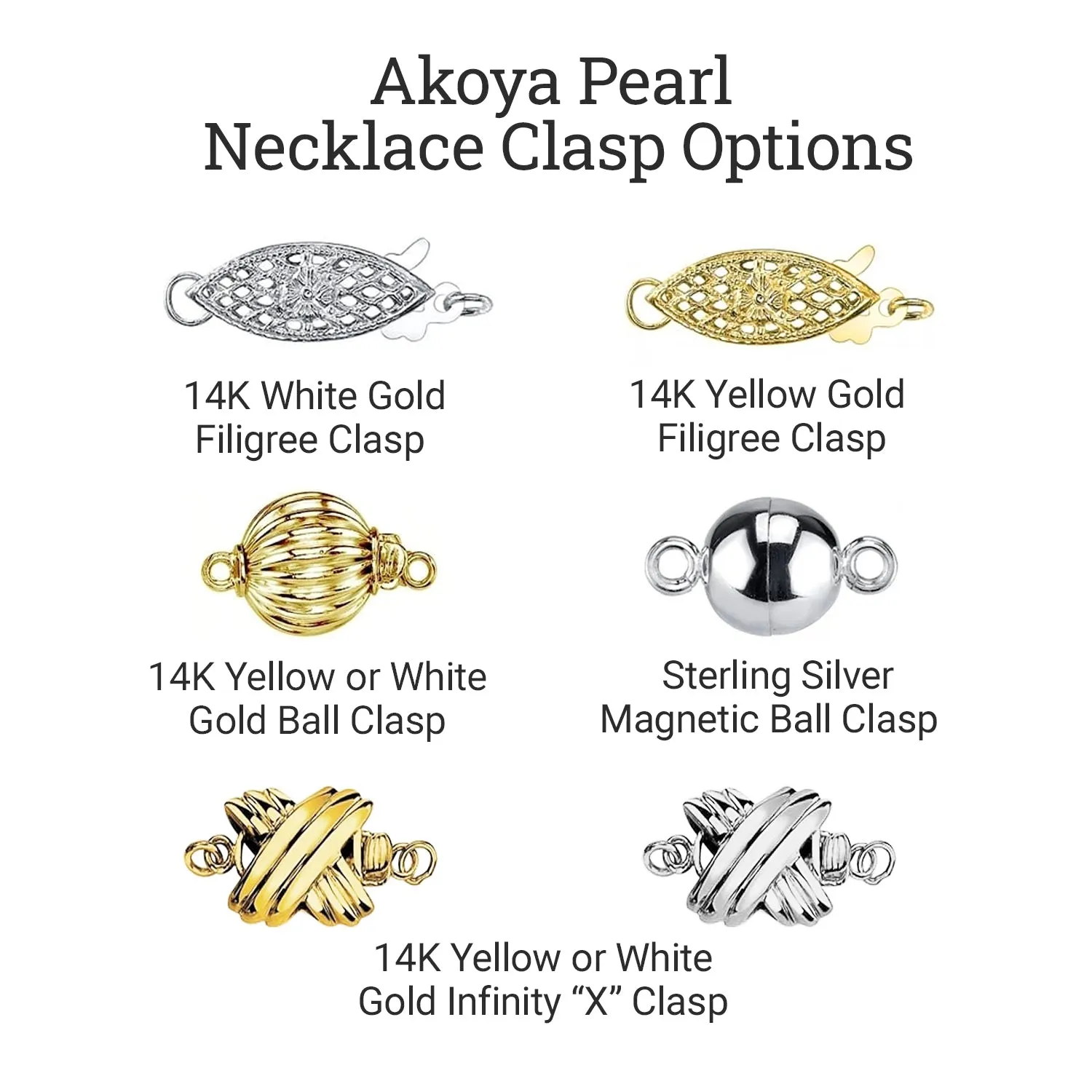 White Japanese Akoya Pearl Necklace, 5.5-6.0mm - AAA Quality
